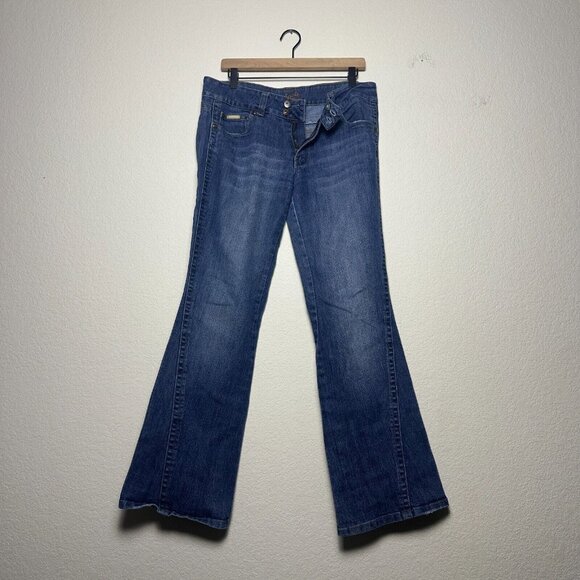 Southpole Denim - Y2K Southpole Flared Womens 13 Jeans Denim Bootcut Fit Light Blue Wash Western